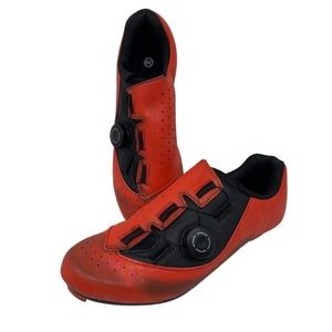 DWZRG Betoosen Mens Road Cycling Shoes Indoor/Outdoor Red/Bla Iridescent 5 1/2 M